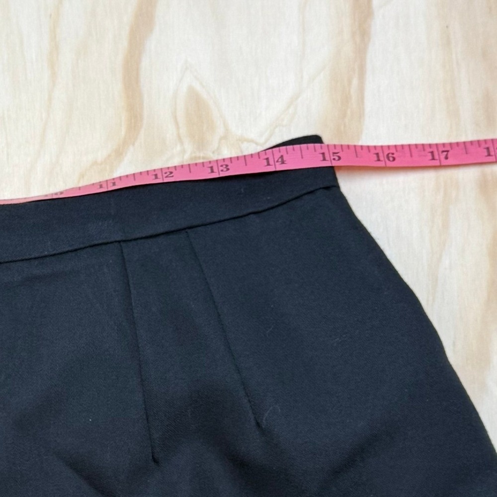 Michele New York Black Vintage Midi Pencil Skirt Size 14 Made in USA High Waist - Picture 4 of 6